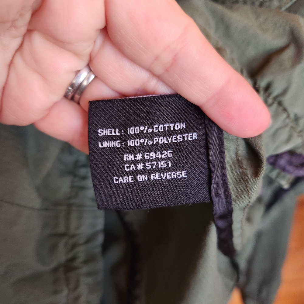 Black Rivet Hooded Military Utility Cargo Jacket Outdoor Green Stretch Zip Sz XS - Picture 4 of 10